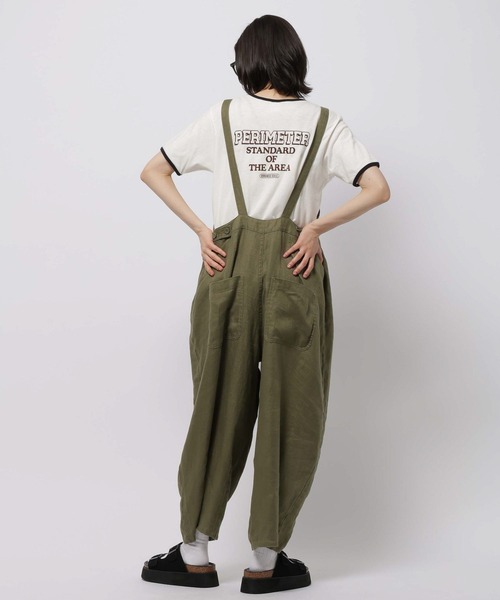 サロペット オーバーオール FINEリネンコクーンサロペット レディースの画像