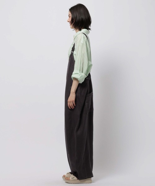サロペット オーバーオール FINEリネンコクーンサロペット レディースの画像