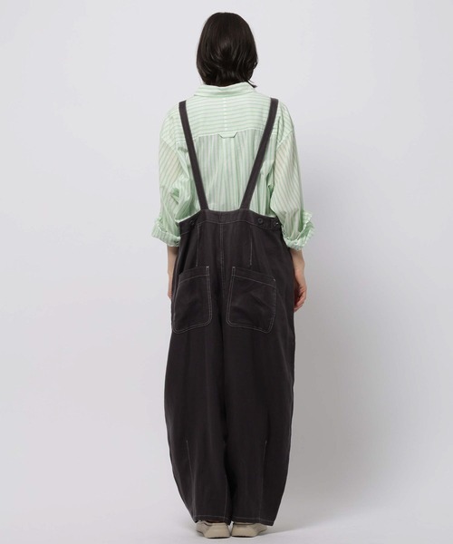 サロペット オーバーオール FINEリネンコクーンサロペット レディースの画像