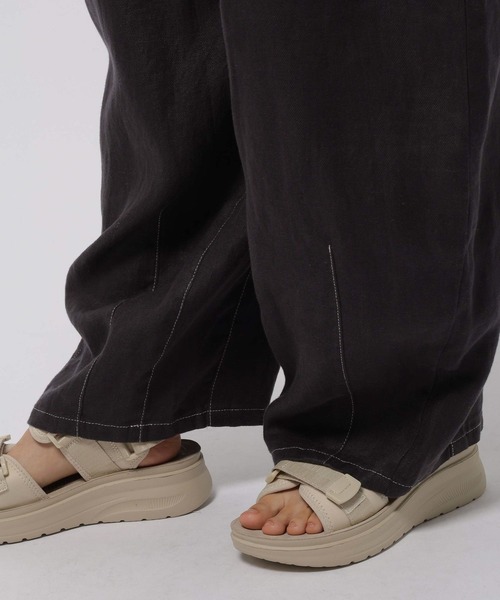サロペット オーバーオール FINEリネンコクーンサロペット レディースの画像