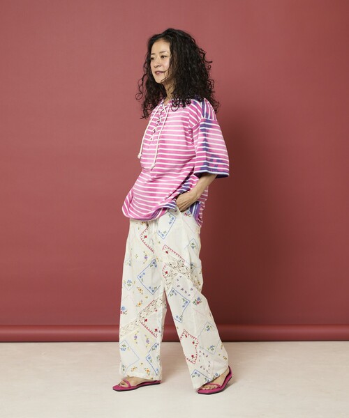 「Freada」 7分袖カットソー ONE SIZE イエロー レディース_画像4