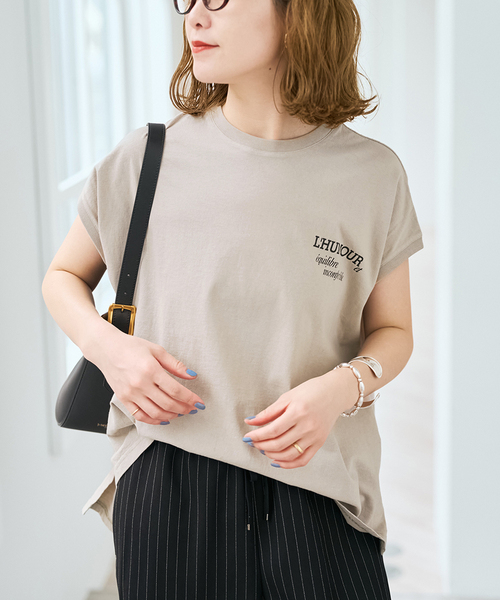 tシャツ 「追加」upper hights/アッパーハイツ 別注BIG NO SLEEVE TEE* レディースの画像