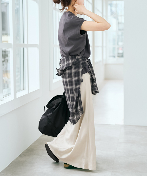 tシャツ 「追加」upper hights/アッパーハイツ 別注BIG NO SLEEVE TEE* レディースの画像
