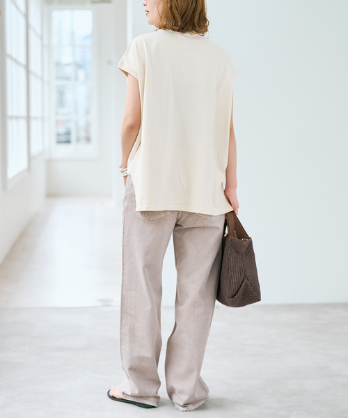 tシャツ 「追加」upper hights/アッパーハイツ 別注BIG NO SLEEVE TEE* レディースの画像