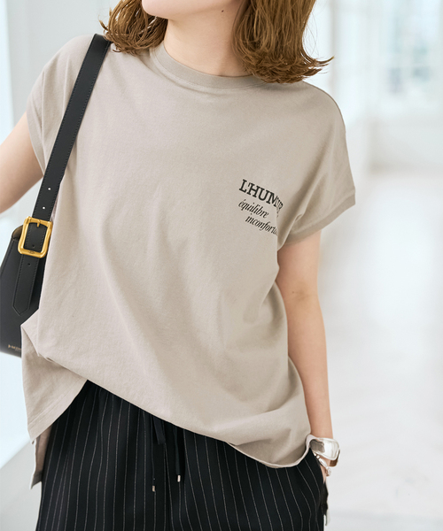 tシャツ 「追加」upper hights/アッパーハイツ 別注BIG NO SLEEVE TEE* レディースの画像