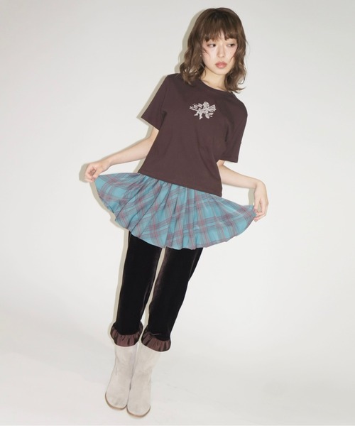 「musubore」 ミニスカート FREE グリーン レディース_画像4