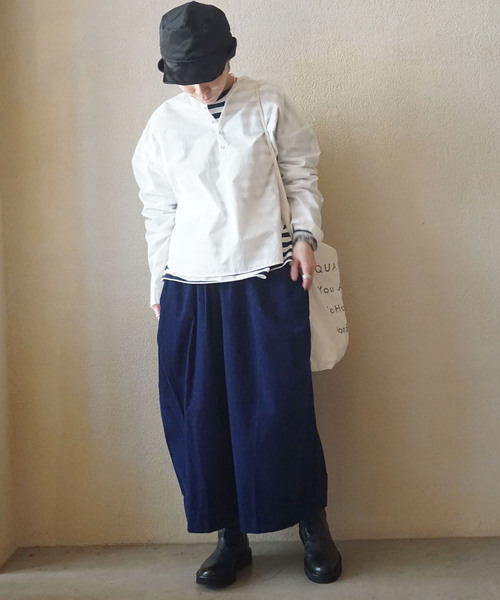 「JOURNAL STANDARD LUXE」 長袖カットソー FREE ネイビー レディース_画像9