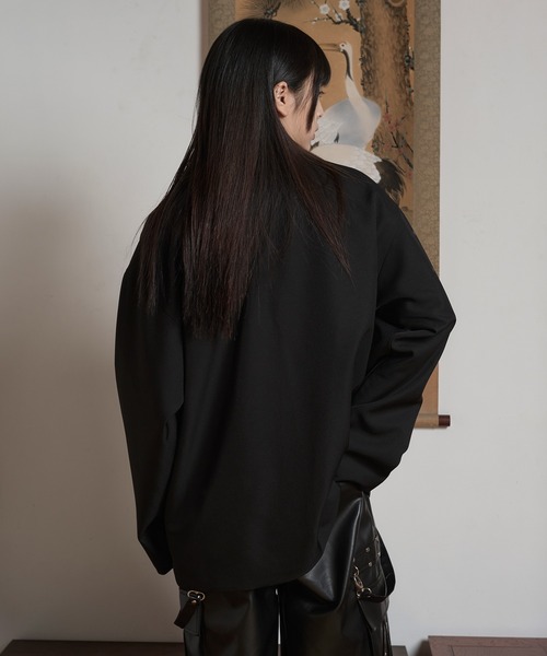「狐独」 「Ellno Loset」テーラードジャケット SMALL ブラック メンズ_画像2