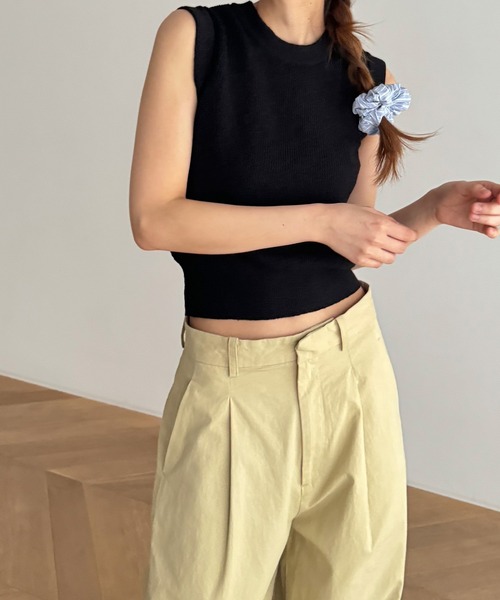 「CANAL JEAN」 ノースリーブトップス ONE SIZE ブラック レディース_画像7