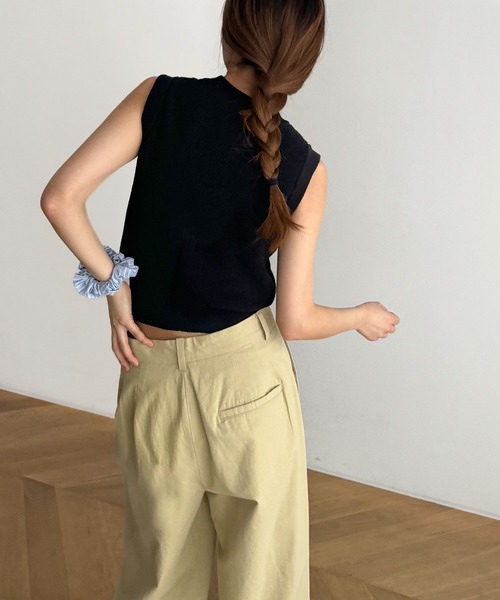 「CANAL JEAN」 ノースリーブトップス ONE SIZE ブラック レディース_画像8