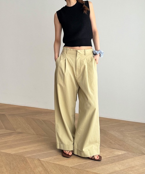 「CANAL JEAN」 ノースリーブトップス ONE SIZE ブラック レディース_画像9