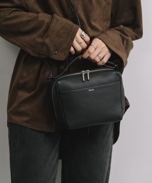 極美品✨BEAUREレザー ショルダーバッグ ブラック2way Beau're（ヴュレ） ショルダーバッグ バッグ BEAURE カウレザー