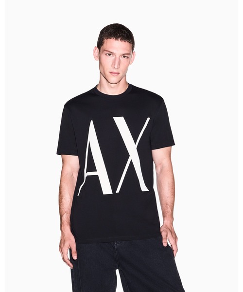 ARMANI EXCHANGE Tシャツ ブラック M ARMANI EXCHANGE tシャツ 「A|X アルマーニ エクスチェンジ」ボールド