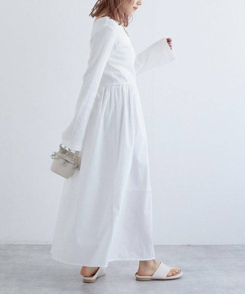 「w closet」 ドッキングワンピース FREE カーキ レディース_画像2