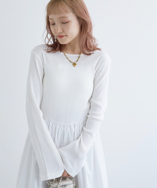 「w closet」 ドッキングワンピース FREE カーキ レディース_画像6