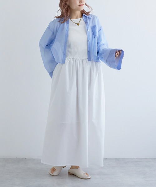 「w closet」 ドッキングワンピース FREE カーキ レディース_画像9