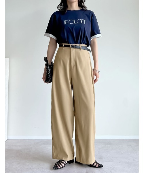 「Re:EDIT」 パンツ SHORT チャコールグレー レディース_画像7