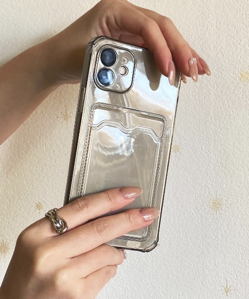 かっちゃんAlice Olivia  スマホケース カード入れ付 推し活しよ◎クリアケース カードケースつき 新型 iPhone14