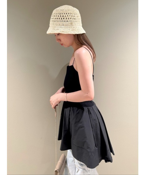 snidel クロシェハット　ブラック SNIDEL 帽子 ハット クロッシェハット レディース : ZOZOTOWN