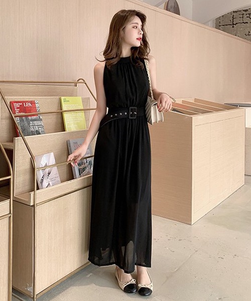 LUGG NAGG（ラグナグ） ドレス ノースリーブホルターネックロング
