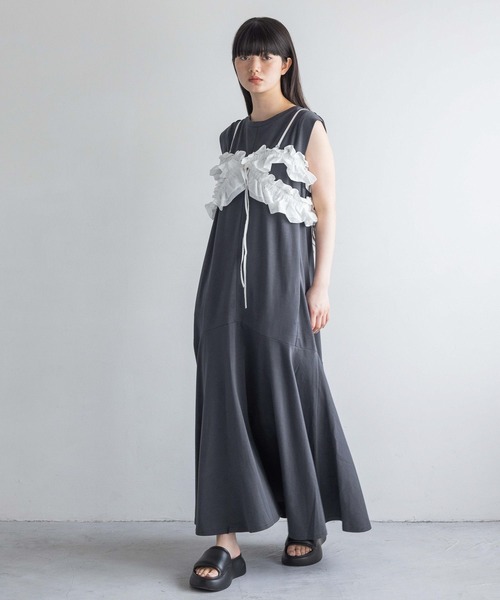 ブラック ノースリーブ フレアワンピース BEAMS OUTLET｜ノースリーブ フレア ワンピース | Rakuten