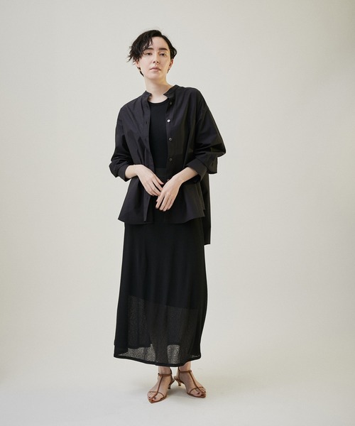 ADAM ET ROPE’ノーカラーJKロングスカートスーツ ADAM ET ROPE'ノーカラーJKロングスカートスーツ