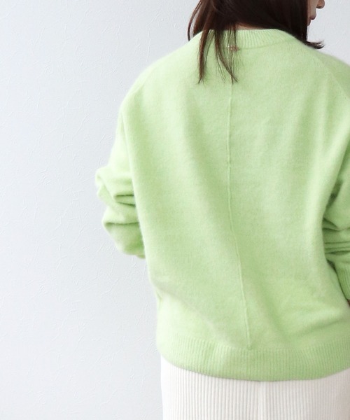 Jines（ジネス） ニット セーター ラクーンシンプルクルーネックニット