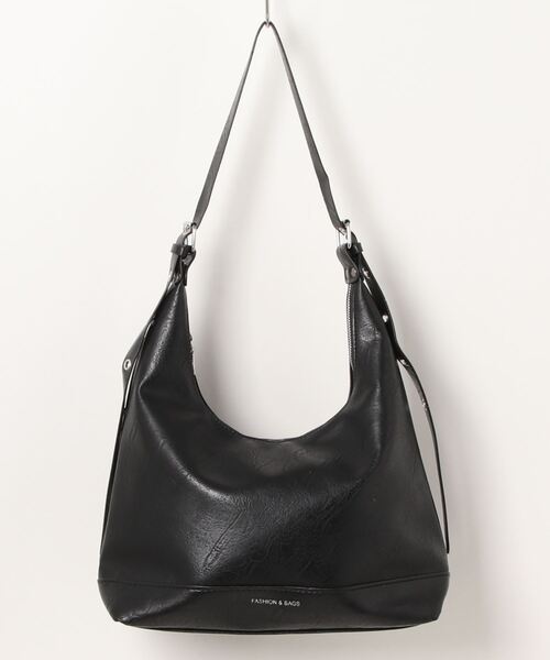 【未使用品】pesto BOWLING BAG ショルダー　バッグ　　黒 ECCO Fortune レザーショルダーバッグ | 黒