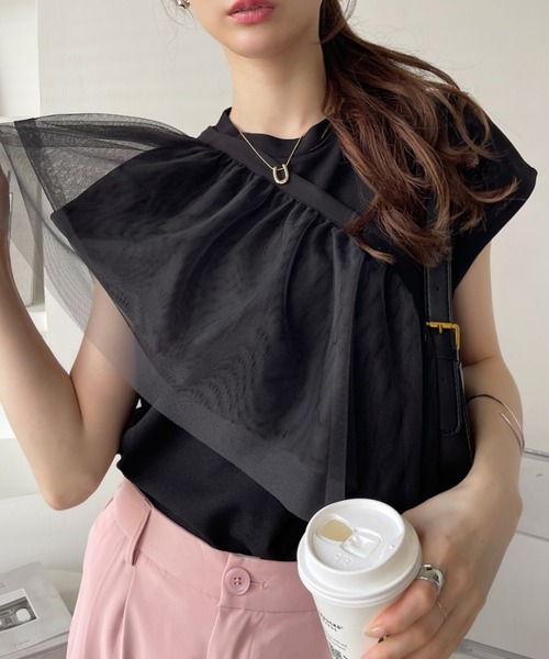 Louis Vuitton グラデーション フリル袖 Tシャツ ニットコットンTシャツ ｜ルイ・ヴィトン 公式サイト - 1AGJUJ