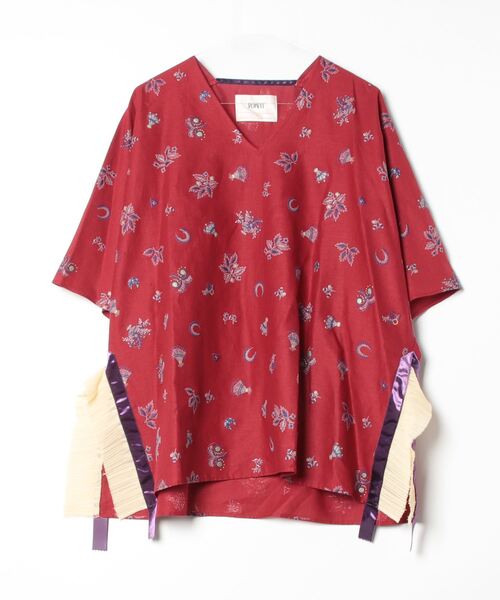 PONTI シャツ ブラウス Plant Foam Print Pullover レディース 