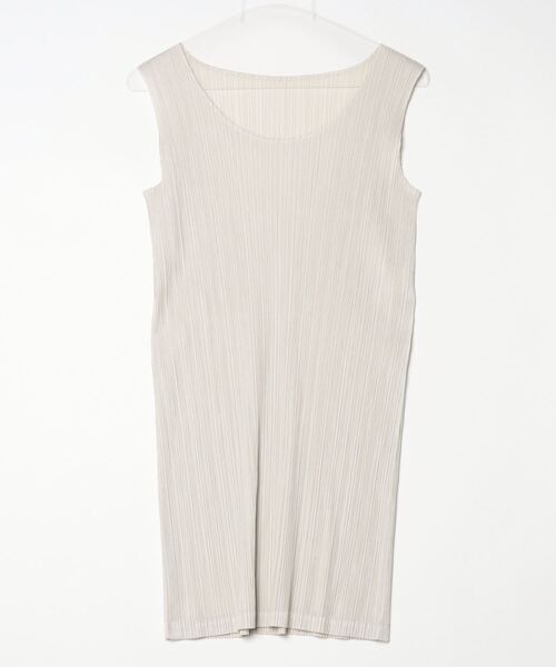PLEATS PLEASE」 ノースリーブワンピース 4 グレー レディース  