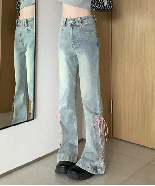 超激レア！ チャーミーキティ ローライズ フレアデニムパンツ 平成