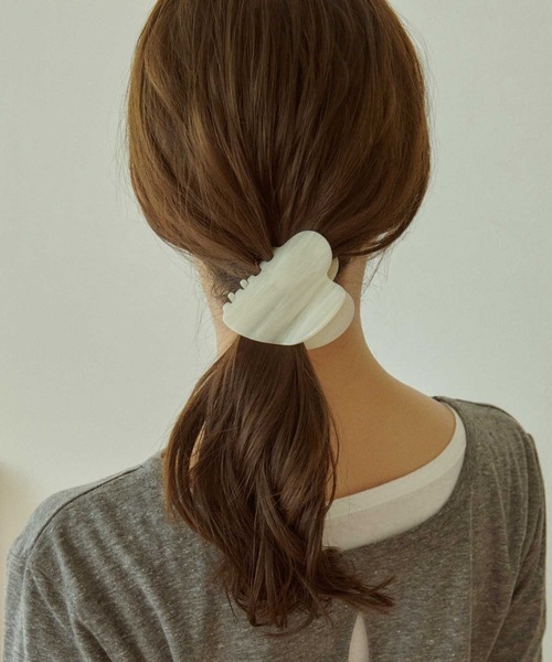 ヘアクリップ マーブルピンク ANEMONE】マーブルカラーヘアクリップ[2本セット]｜SANPO ONLINE