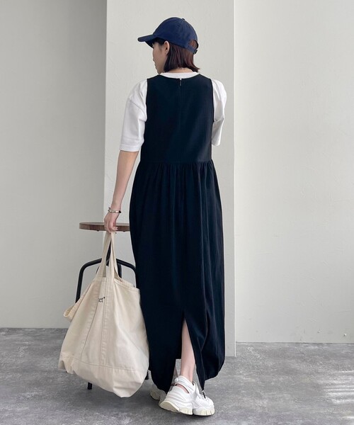 美品✨シビラ　ベロア　バルーン　黒 ノースリーブ ワンピース ジャケット　M バルーンヘムノースリーブワンピース（膝丈/ミディ丈ワンピース