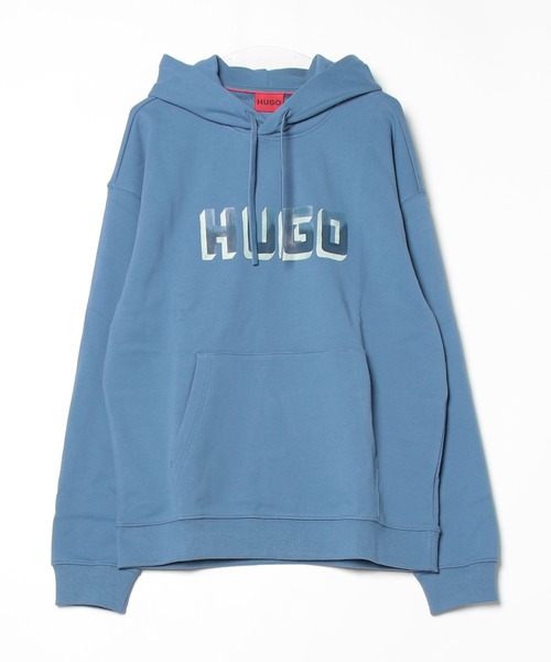 【フレンチテリー仕立て】HUGO BOSS フーディ HUGO パーカー HUGOロゴプリント コットンフレンチテリー