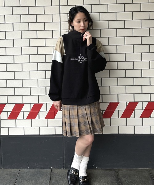 フロントシシュウハーフジップ tシャツ フロントシシュウハーフジップ レディース : ZOZOTOWN