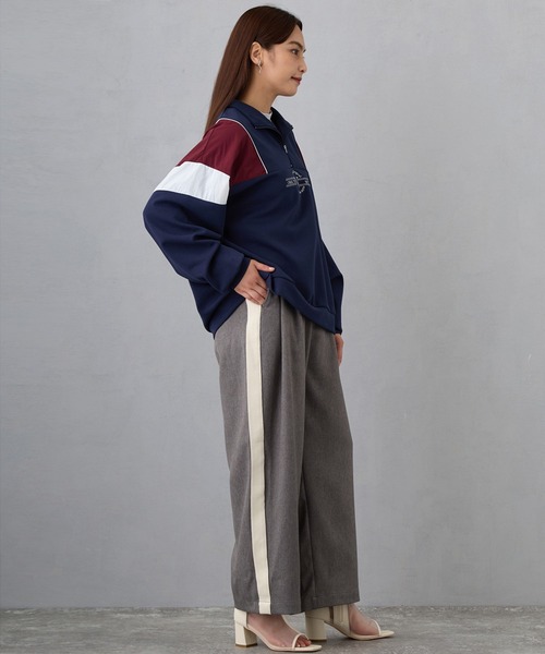 フロントシシュウハーフジップ tシャツ フロントシシュウハーフジップ レディース : ZOZOTOWN