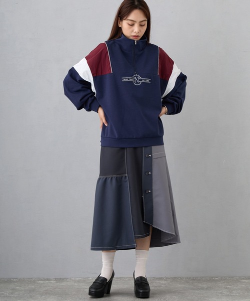 フロントシシュウハーフジップ tシャツ フロントシシュウハーフジップ レディース : ZOZOTOWN