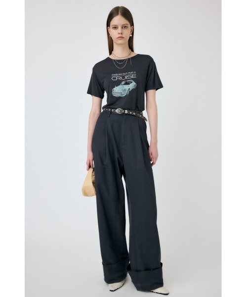 MAURIZIO 売れ筋商品|||マウリツィオ Tシャツ トップス レディース Tops Black MOUSSY tシャツ 「ZOZO・一部店舗限定」MOUSSY EMBROIDERY T