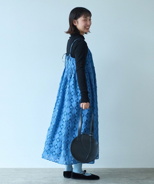 bulle de savon ワンピース fence ジャガード キャミワンピース 