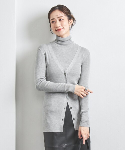 UNITED ARROWS（ユナイテッドアローズ） カーディガン シルクリブ V