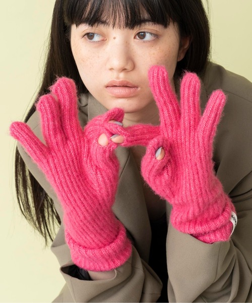 Casselini 手袋 Casselini(キャセリーニ)ロングニットグローブ 