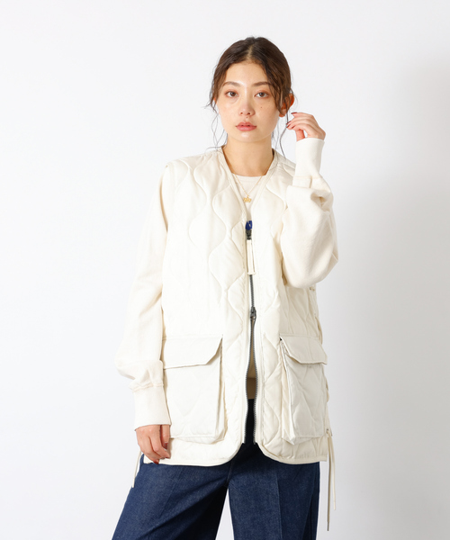 TAION クリーム キルティングベスト TAION（タイオン） ダウンベスト ベスト 「TAION / タイオン