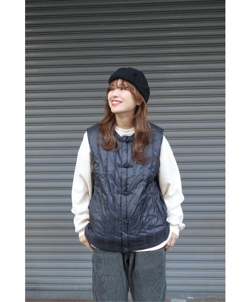 TAION（タイオン） ベスト ジレ REVERSIBLE CHINA BUTTON INNER DOWN