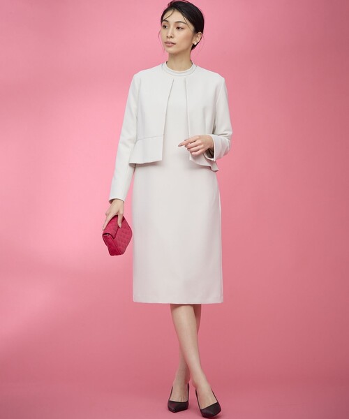 組曲（KUMIKYOKU） ワンピース コンフォータブルドレープ レース襟