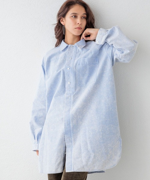 ブラウス シャツ 「HEREIAM」オックスチュニックシャツ レディース