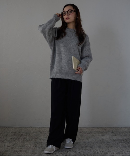 ap retro ニット セーター 「ふわもち」ミックスカラーニット