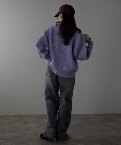 ap retro ニット セーター 「ふわもち」ミックスカラーニット