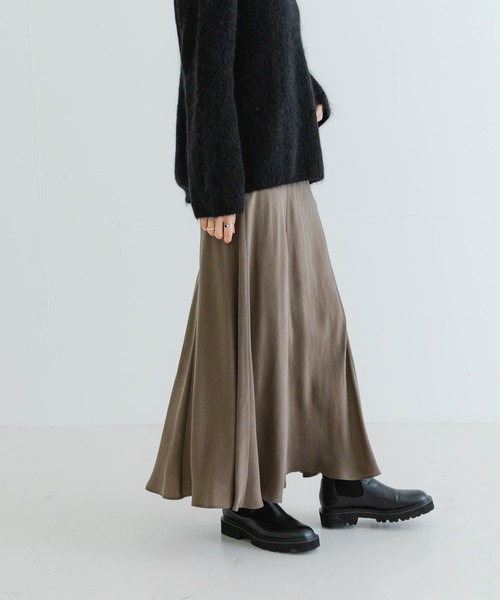URBAN RESEARCH キュプラ フレアロングスカート URBAN RESEARCH（アーバンリサーチ） ロング スカート 「MADE IN JAPAN