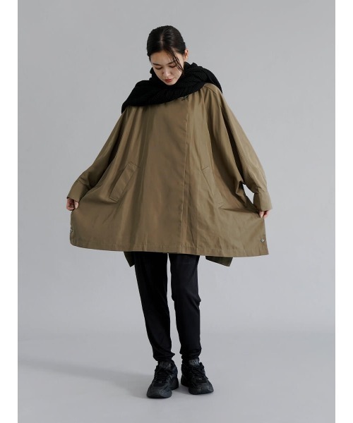 DANTON 中綿キルト ナイロン ステンカラーコート ロング 日本製 手洗い